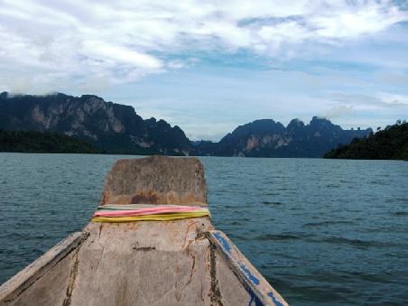 Mit dem Logtailboat über den Stausee