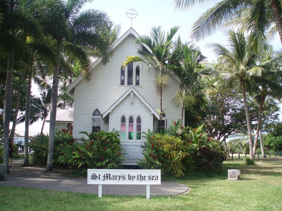 St. Mary's by the Sea - eine kleine Holzkirche aus dem Jahr 1911.