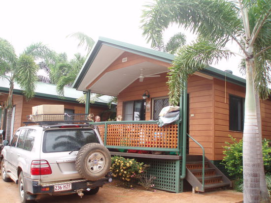 Für die Zeit in Cairns hatte die Familie ein Häuschen in einem Holiday Park gemietet