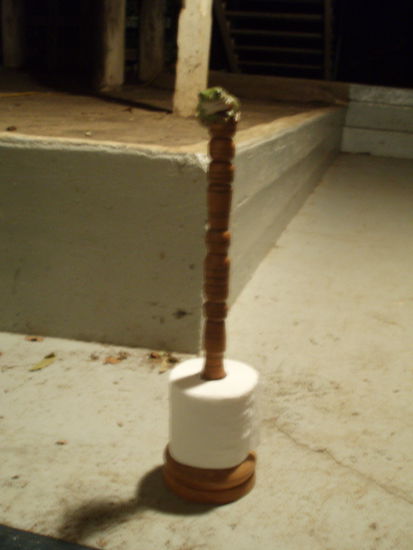 ...oben auf dieser Stange!