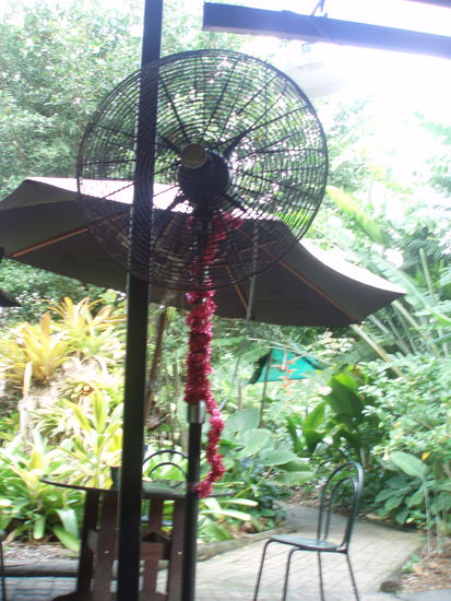 Lametta am Ventilator...