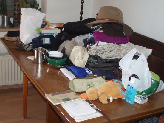 Sieht irgendwie weniger aus als es ist - mein Gepäck.