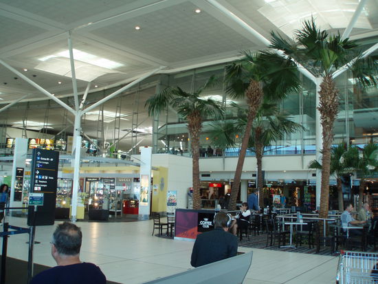 Noch ziemlich leer: Der Flughafen von Brisbane am Vormittag