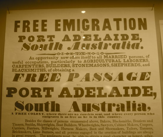 Mit solchen Plakaten wurden nach dem Zweiten Weltkrieg die Menschen nach South Australia geworben
