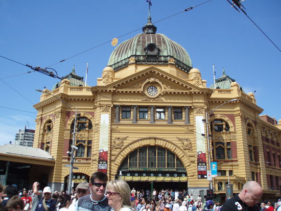 Flinders Street Station, der berühmte Bahnhof von Melbourne