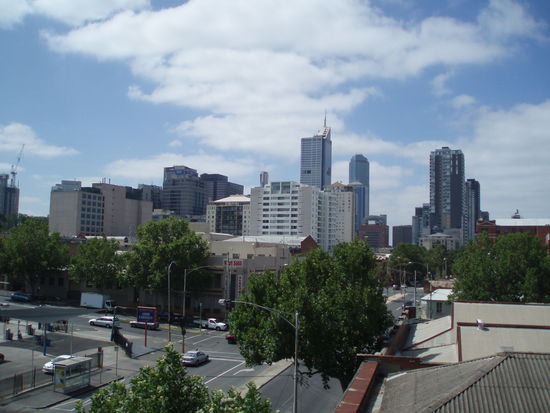 Ausblick von der Terrasse meines Hostels