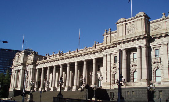 Der Bau der Staatsbibliothek von Victoria begann 1854