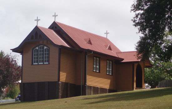Die Kapelle von 1927, als hier ein Dorf entstand, das heute nicht mehr existiert