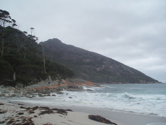 Unten am Strand angekommen