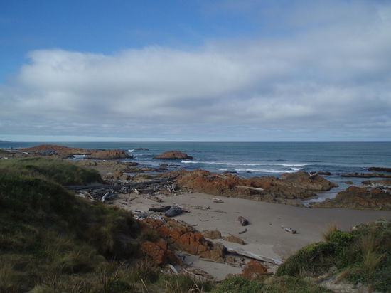 Der kleine Strand direkt am Campingplatz