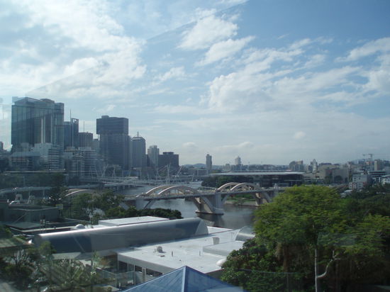Ausblick von der Terrasse des Hostels