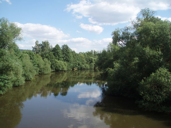 Die Jugendherberge liegt ganz in der Nähe der Fulda - hier machte ich am ersten Abend einen schönen Spaziergang
