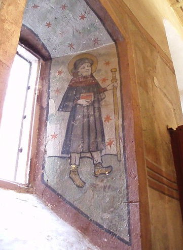 Auch Heilige wurden gemalt: Der Heilige Jakob mit Wanderstab