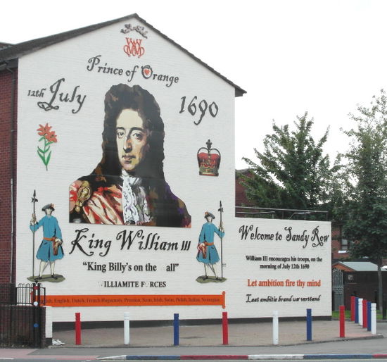William of Orange-Gemälde direkt gegenüber unserem Hotel