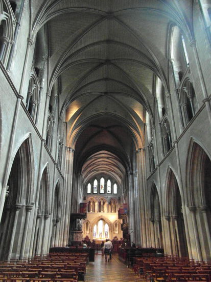 Die Kathedrale wurde nach St Patrick benannt, weil er an einer Quelle in der Nähe konvertierte Iren getauft haben soll. Die erste Kirche an diesem Ort wurde daher schon im 5. Jahrhundert erbaut. Das heutige Gebäude stammt aus dem frühen dreizehnten Jahrhundert, wurde aber mehrmals umgebaut.