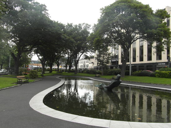 Der kleine Park gegenüber der Pension