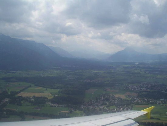 Landeanflug auf Salzburg