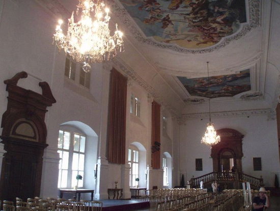 Der prachtvolle Karabinieri-Saal, benannt nach der Leibgarde der Fürstbischöfe, die wie die italienischen Karabinieri organisiert war