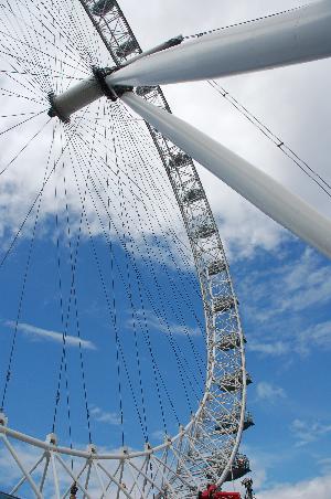 Das London Eye
mit typisch, englischem Wetter