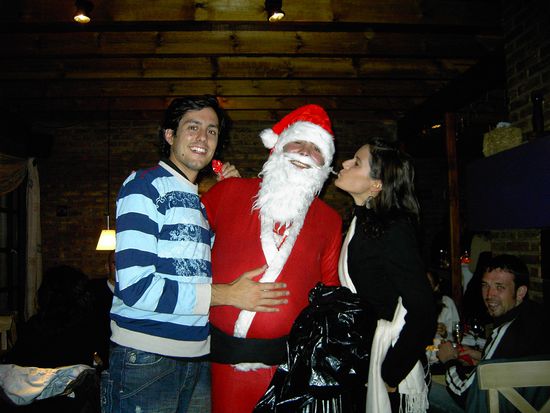 Santa Baby, why don't you come down my chimney tonight? I've been a very good girl this year 