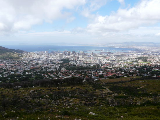 Blick vom Tafelberg über Kapstadt