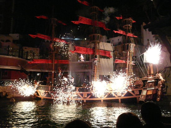 Die letzte Show des Abends am Treasure Island