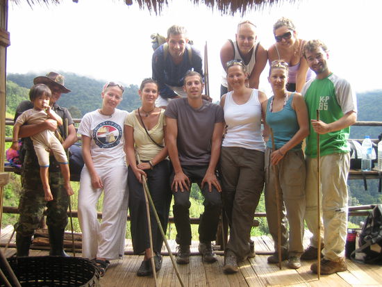 Unsere Trekkinggruppe am naechsten morgen.