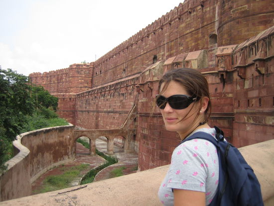 Agra Fort-die Sonne brannte-drei Wetter Taft sitzt!