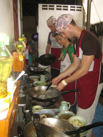 Jeder hatte seinen eigenen Wok.