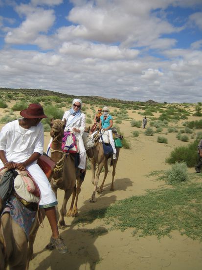 im Entenmarsch durch die Wueste