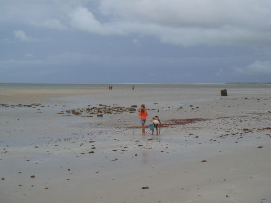 Ilha de Itamaracca - Momentan herrscht Ebbe am Strand, deshalb ist kein Wasser in Sicht.