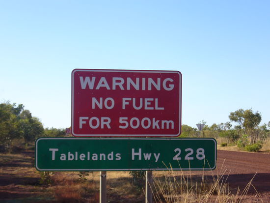 In den weiten des Outbacks, aber gewarnt wird man immer