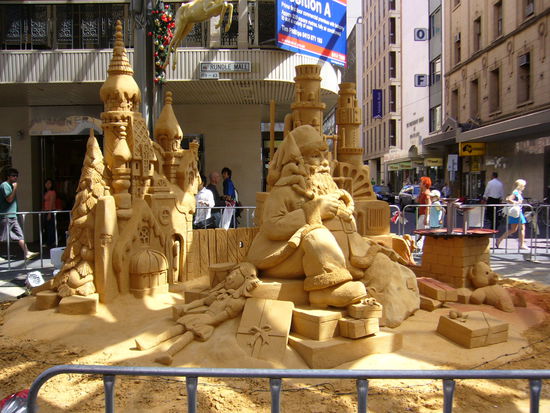 Santa Clause aus Sand