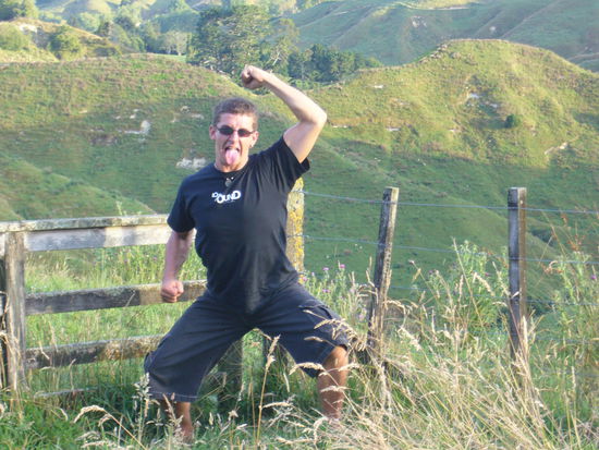 Michel war schwer beeindruckt von der Maori-Kampfpose