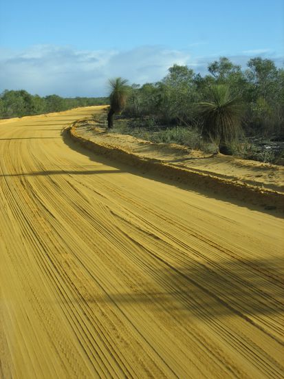 on the road im NP Kalbarri