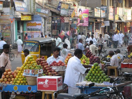Strassenbild in Thiruvannamalai