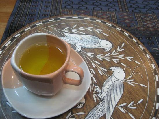 eine erfrischende Pause bei einem Taesschen koestlichem Gingertea