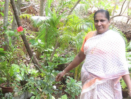 kulinarische Fee, die sich auch um den schoenen Garten kuemmert und gerne botanischen nachhilfeunterricht gibt.