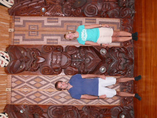 Im Meetinghaus in Waitangi (ob das die richtige Statue ist? )