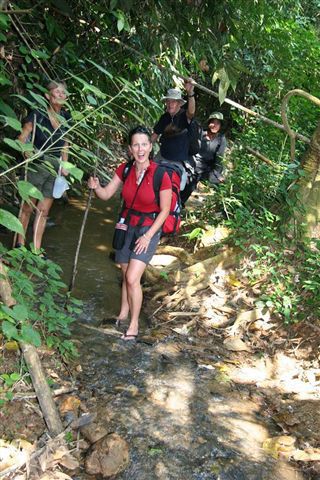 Ich, Danuta, Richard und Fong beim "Rivercrossing"