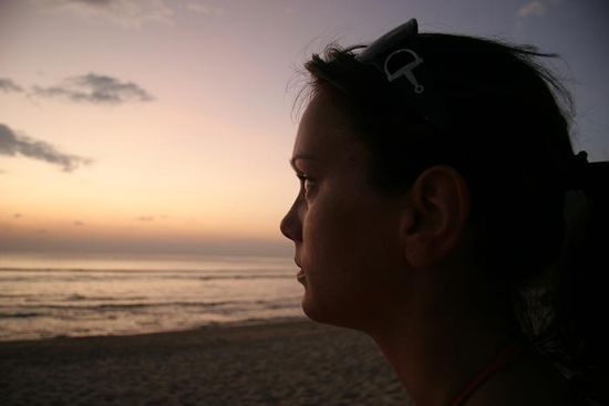 Ilse beim Sonnenuntergang geniessen