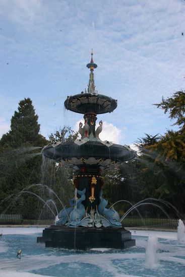Brunnen im Botanic Garden von Christchurch