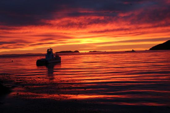 Sonnenaufgang - der Himmel glueht