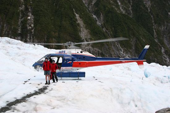 unser Helicopter-Taxi und Guides