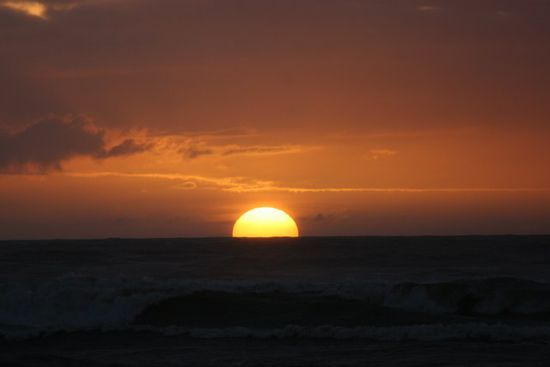 Sonnenuntergang am Sunset Point in Hokitika