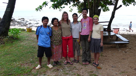 Abschied von Lanta, die ganze Famlilie kam und tschüss zu sagen und ich musste versprechen, dass ich wieder komme!