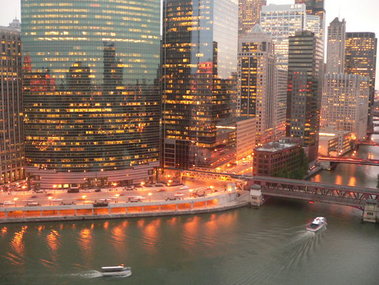 Ausblick aus meinem Hotelzimmer auf Chicago Downtown