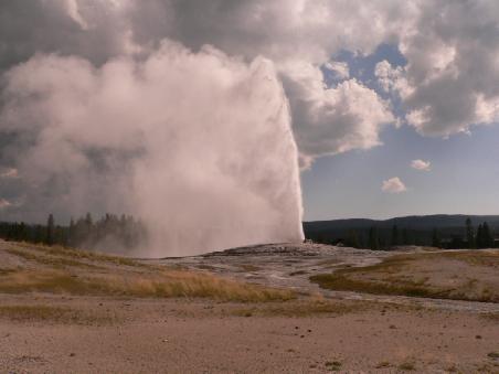Endlich geysert der Geyser