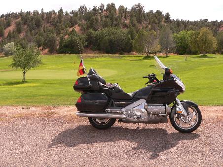 Schöner Parkplatz für eine GoldWing