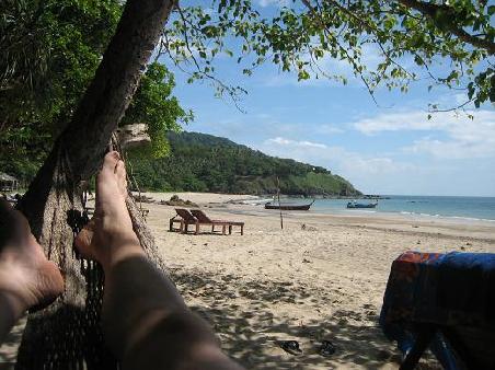 ...an unserem Strand und relaxen ordentlich.